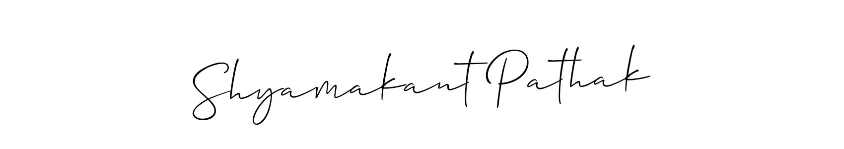 You can use this online signature creator to create a handwritten signature for the name Shyamakant Pathak. This is the best online autograph maker. Shyamakant Pathak signature style 2 images and pictures png