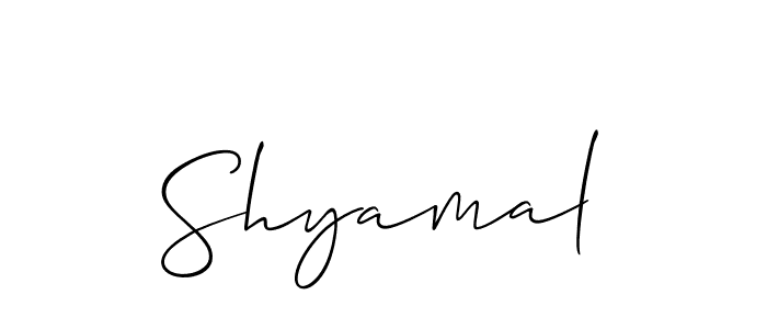 How to Draw Shyamal signature style? Allison_Script is a latest design signature styles for name Shyamal. Shyamal signature style 2 images and pictures png