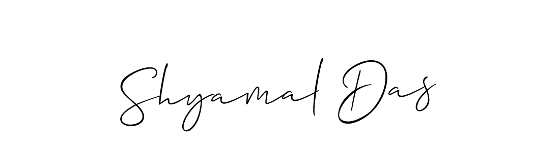 Allison_Script is a professional signature style that is perfect for those who want to add a touch of class to their signature. It is also a great choice for those who want to make their signature more unique. Get Shyamal Das name to fancy signature for free. Shyamal Das signature style 2 images and pictures png