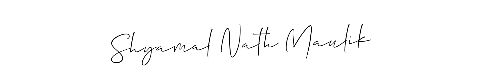 Make a beautiful signature design for name Shyamal Nath Maulik. With this signature (Allison_Script) style, you can create a handwritten signature for free. Shyamal Nath Maulik signature style 2 images and pictures png