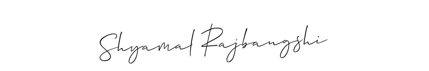 Create a beautiful signature design for name Shyamal Rajbangshi. With this signature (Allison_Script) fonts, you can make a handwritten signature for free. Shyamal Rajbangshi signature style 2 images and pictures png