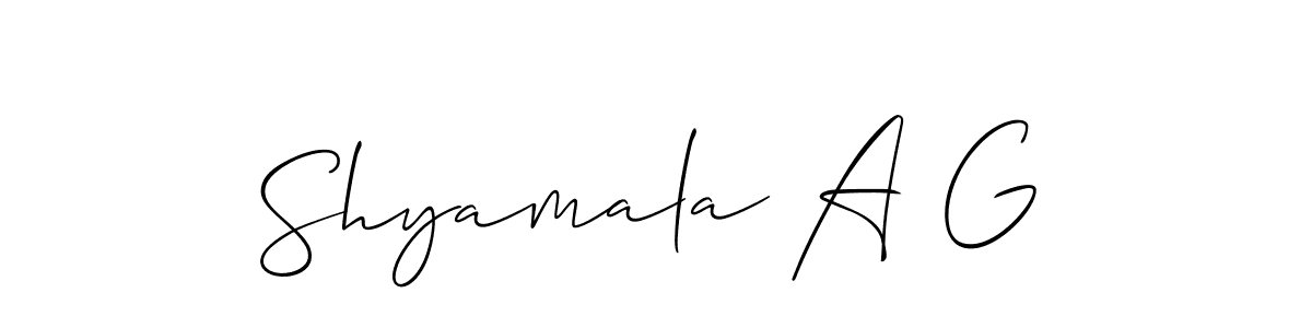 Best and Professional Signature Style for Shyamala A G. Allison_Script Best Signature Style Collection. Shyamala A G signature style 2 images and pictures png