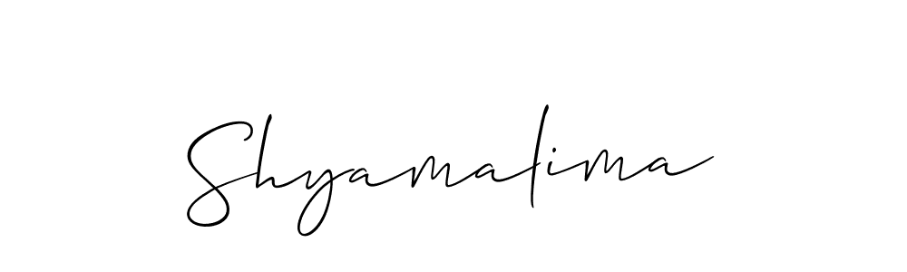 How to make Shyamalima name signature. Use Allison_Script style for creating short signs online. This is the latest handwritten sign. Shyamalima signature style 2 images and pictures png