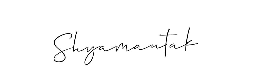 Use a signature maker to create a handwritten signature online. With this signature software, you can design (Allison_Script) your own signature for name Shyamantak. Shyamantak signature style 2 images and pictures png