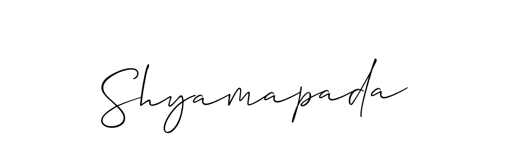 Make a beautiful signature design for name Shyamapada. With this signature (Allison_Script) style, you can create a handwritten signature for free. Shyamapada signature style 2 images and pictures png