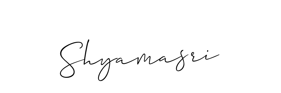 Shyamasri stylish signature style. Best Handwritten Sign (Allison_Script) for my name. Handwritten Signature Collection Ideas for my name Shyamasri. Shyamasri signature style 2 images and pictures png