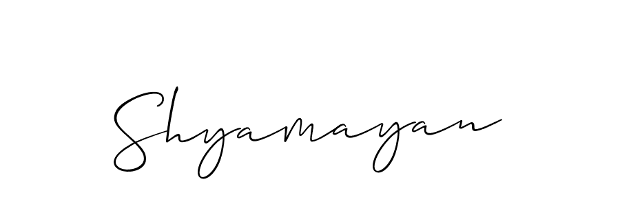 How to Draw Shyamayan signature style? Allison_Script is a latest design signature styles for name Shyamayan. Shyamayan signature style 2 images and pictures png