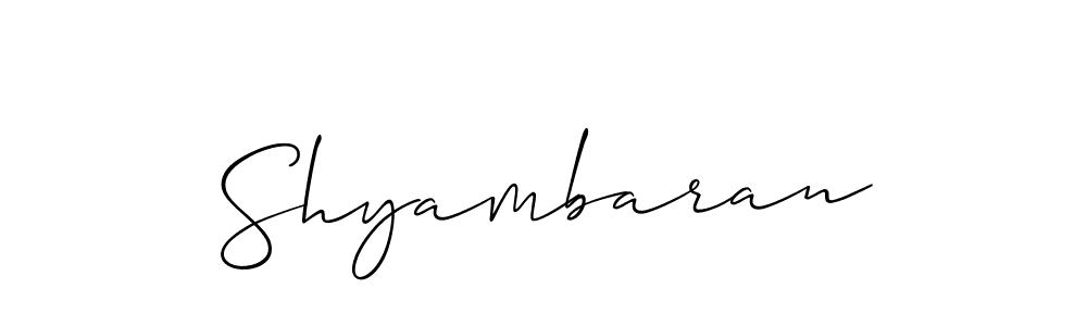 Also You can easily find your signature by using the search form. We will create Shyambaran name handwritten signature images for you free of cost using Allison_Script sign style. Shyambaran signature style 2 images and pictures png