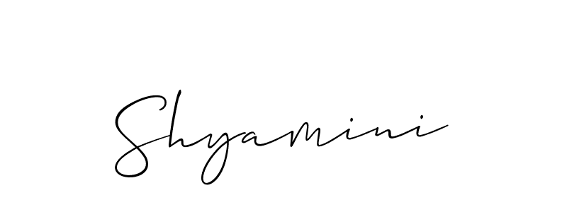 Also You can easily find your signature by using the search form. We will create Shyamini name handwritten signature images for you free of cost using Allison_Script sign style. Shyamini signature style 2 images and pictures png