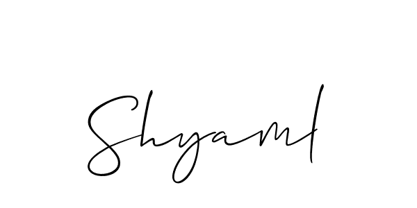 Make a beautiful signature design for name Shyaml. With this signature (Allison_Script) style, you can create a handwritten signature for free. Shyaml signature style 2 images and pictures png