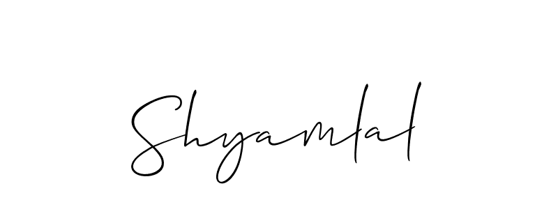 How to make Shyamlal signature? Allison_Script is a professional autograph style. Create handwritten signature for Shyamlal name. Shyamlal signature style 2 images and pictures png