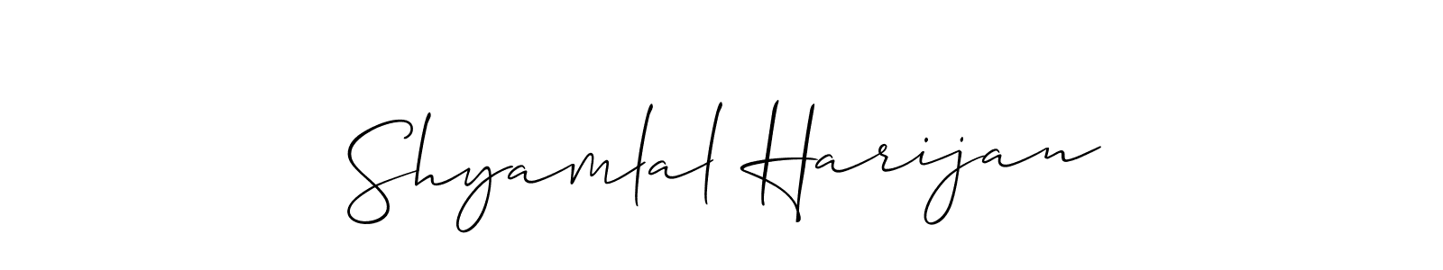 It looks lik you need a new signature style for name Shyamlal Harijan. Design unique handwritten (Allison_Script) signature with our free signature maker in just a few clicks. Shyamlal Harijan signature style 2 images and pictures png