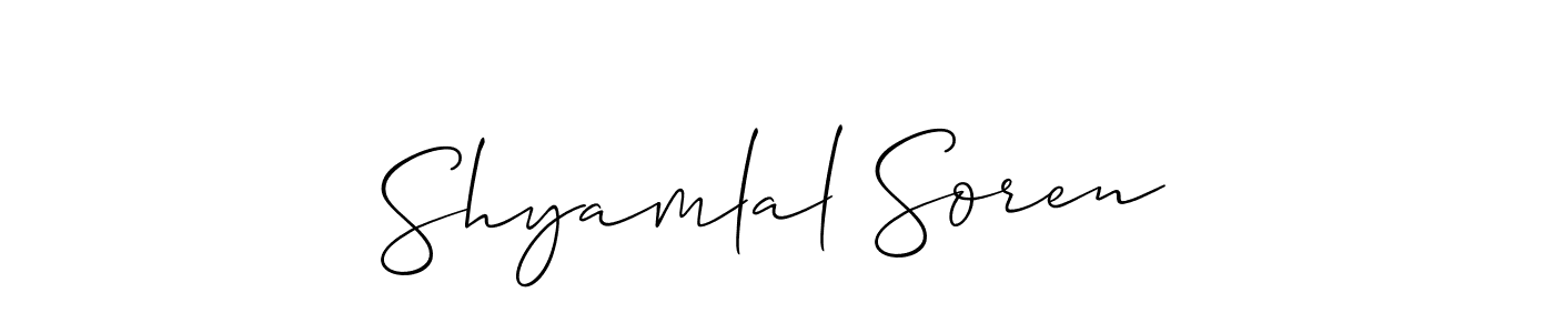 Similarly Allison_Script is the best handwritten signature design. Signature creator online .You can use it as an online autograph creator for name Shyamlal Soren. Shyamlal Soren signature style 2 images and pictures png