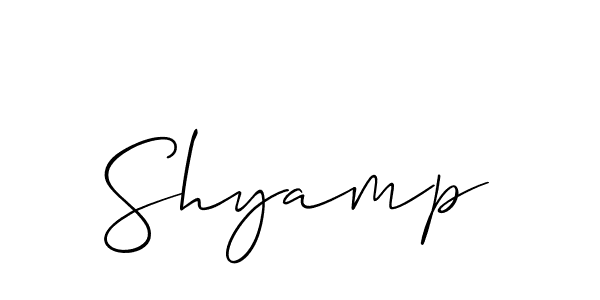 How to make Shyamp signature? Allison_Script is a professional autograph style. Create handwritten signature for Shyamp name. Shyamp signature style 2 images and pictures png