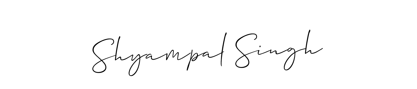 if you are searching for the best signature style for your name Shyampal Singh. so please give up your signature search. here we have designed multiple signature styles  using Allison_Script. Shyampal Singh signature style 2 images and pictures png