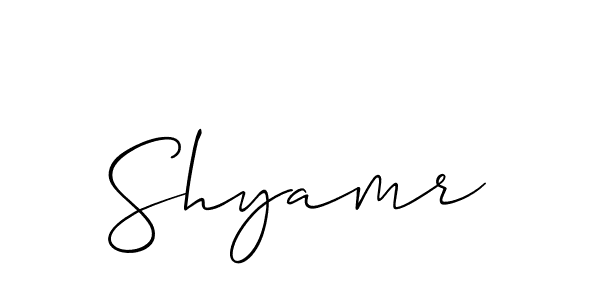 Similarly Allison_Script is the best handwritten signature design. Signature creator online .You can use it as an online autograph creator for name Shyamr. Shyamr signature style 2 images and pictures png