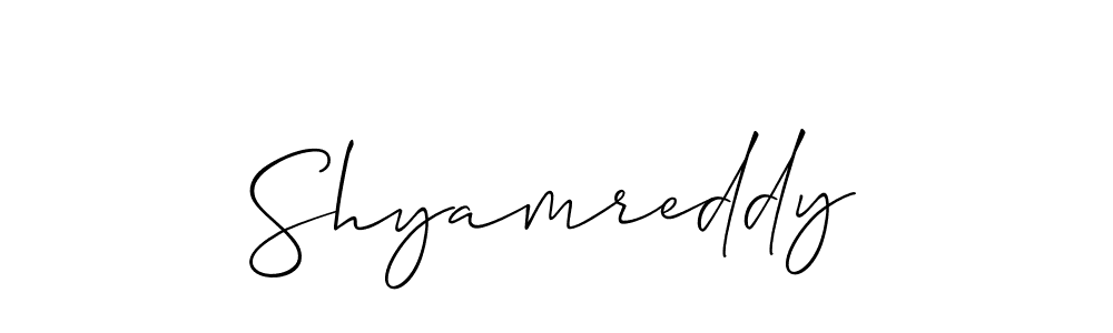 Create a beautiful signature design for name Shyamreddy. With this signature (Allison_Script) fonts, you can make a handwritten signature for free. Shyamreddy signature style 2 images and pictures png