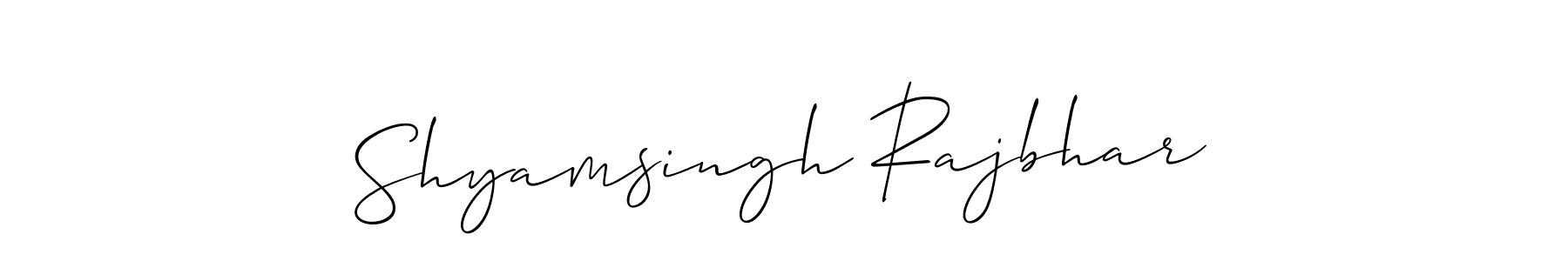 Similarly Allison_Script is the best handwritten signature design. Signature creator online .You can use it as an online autograph creator for name Shyamsingh Rajbhar. Shyamsingh Rajbhar signature style 2 images and pictures png