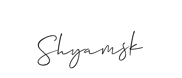 This is the best signature style for the Shyamsk name. Also you like these signature font (Allison_Script). Mix name signature. Shyamsk signature style 2 images and pictures png