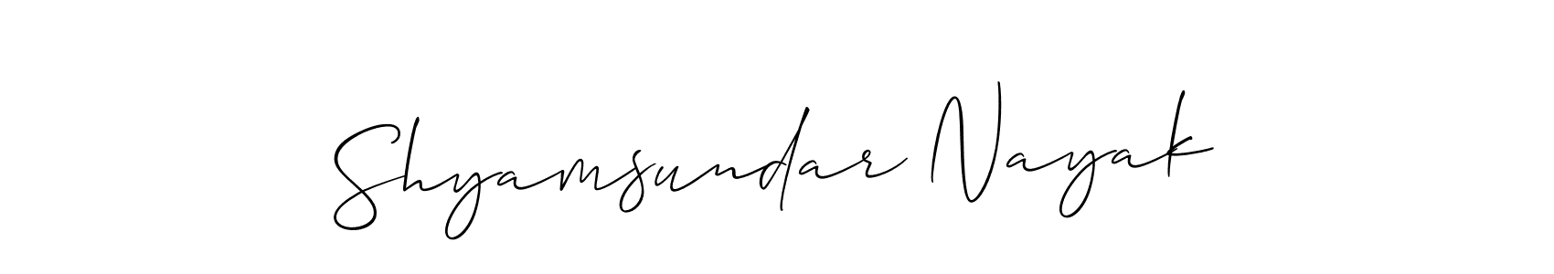 Also we have Shyamsundar Nayak name is the best signature style. Create professional handwritten signature collection using Allison_Script autograph style. Shyamsundar Nayak signature style 2 images and pictures png