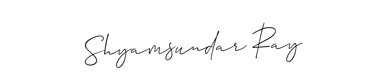 Shyamsundar Ray stylish signature style. Best Handwritten Sign (Allison_Script) for my name. Handwritten Signature Collection Ideas for my name Shyamsundar Ray. Shyamsundar Ray signature style 2 images and pictures png