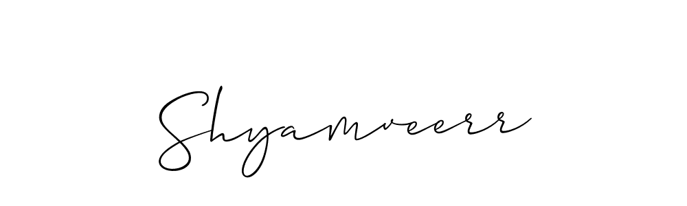 It looks lik you need a new signature style for name Shyamveerr. Design unique handwritten (Allison_Script) signature with our free signature maker in just a few clicks. Shyamveerr signature style 2 images and pictures png