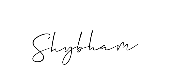 The best way (Allison_Script) to make a short signature is to pick only two or three words in your name. The name Shybham include a total of six letters. For converting this name. Shybham signature style 2 images and pictures png