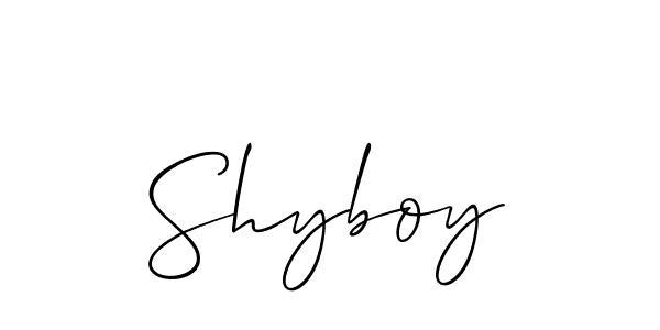 Design your own signature with our free online signature maker. With this signature software, you can create a handwritten (Allison_Script) signature for name Shyboy. Shyboy signature style 2 images and pictures png