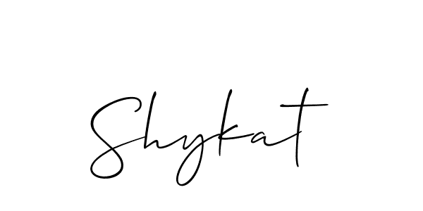 Allison_Script is a professional signature style that is perfect for those who want to add a touch of class to their signature. It is also a great choice for those who want to make their signature more unique. Get Shykat name to fancy signature for free. Shykat signature style 2 images and pictures png