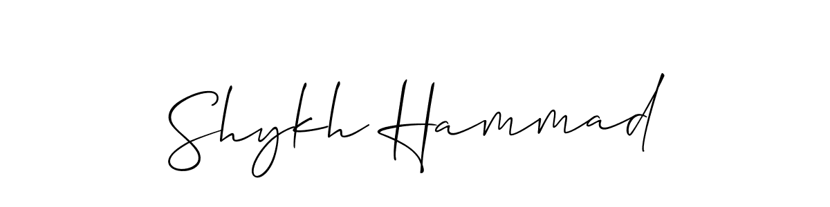 Similarly Allison_Script is the best handwritten signature design. Signature creator online .You can use it as an online autograph creator for name Shykh Hammad. Shykh Hammad signature style 2 images and pictures png
