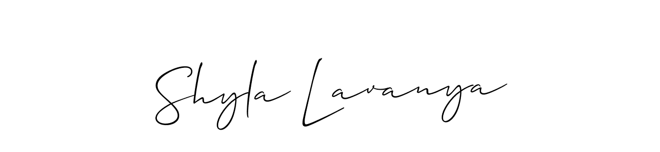 Also we have Shyla Lavanya name is the best signature style. Create professional handwritten signature collection using Allison_Script autograph style. Shyla Lavanya signature style 2 images and pictures png