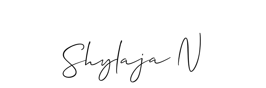 It looks lik you need a new signature style for name Shylaja N. Design unique handwritten (Allison_Script) signature with our free signature maker in just a few clicks. Shylaja N signature style 2 images and pictures png