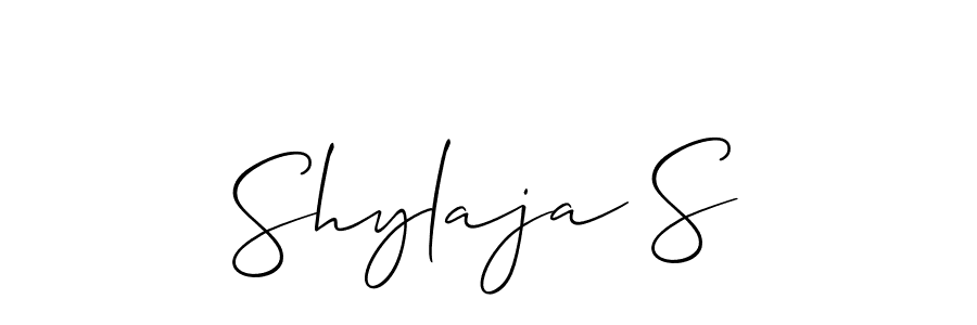 Make a beautiful signature design for name Shylaja S. With this signature (Allison_Script) style, you can create a handwritten signature for free. Shylaja S signature style 2 images and pictures png