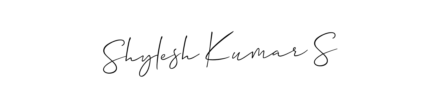 How to Draw Shylesh Kumar S signature style? Allison_Script is a latest design signature styles for name Shylesh Kumar S. Shylesh Kumar S signature style 2 images and pictures png