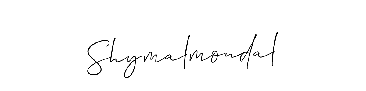 Use a signature maker to create a handwritten signature online. With this signature software, you can design (Allison_Script) your own signature for name Shymalmondal. Shymalmondal signature style 2 images and pictures png