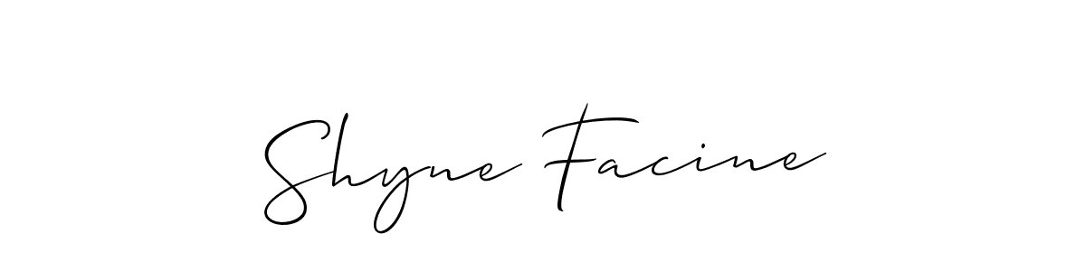 This is the best signature style for the Shyne Facine name. Also you like these signature font (Allison_Script). Mix name signature. Shyne Facine signature style 2 images and pictures png