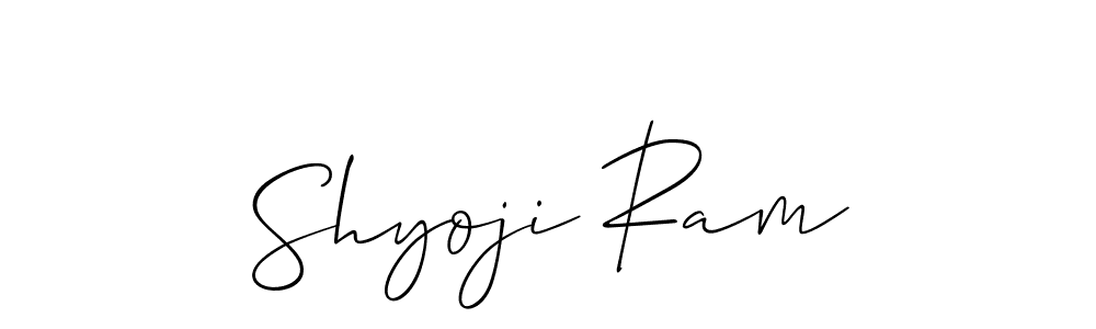 Also we have Shyoji Ram name is the best signature style. Create professional handwritten signature collection using Allison_Script autograph style. Shyoji Ram signature style 2 images and pictures png