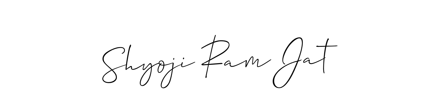 Design your own signature with our free online signature maker. With this signature software, you can create a handwritten (Allison_Script) signature for name Shyoji Ram Jat. Shyoji Ram Jat signature style 2 images and pictures png