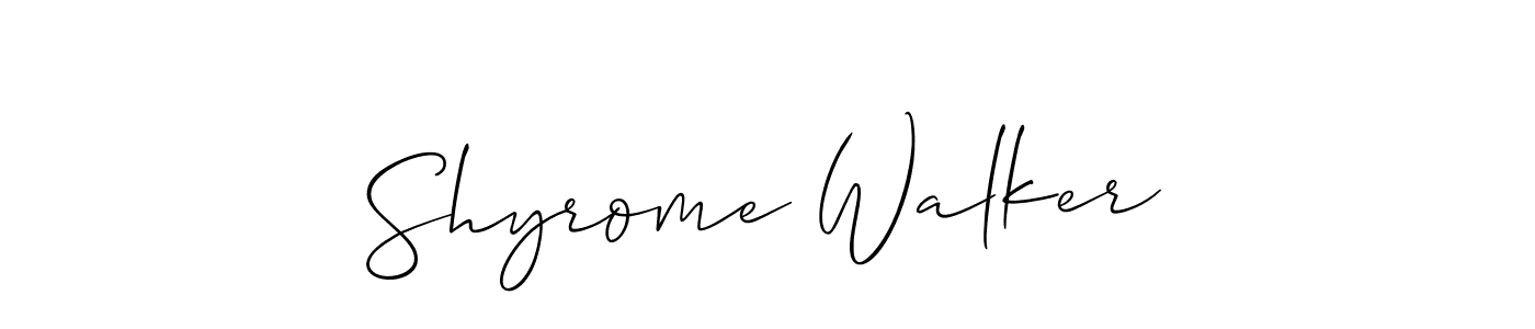 Check out images of Autograph of Shyrome Walker name. Actor Shyrome Walker Signature Style. Allison_Script is a professional sign style online. Shyrome Walker signature style 2 images and pictures png