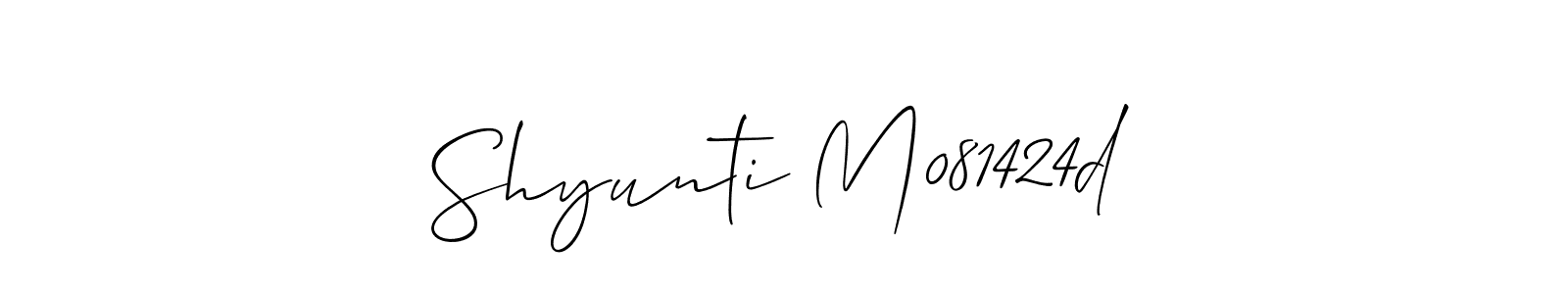 The best way (Allison_Script) to make a short signature is to pick only two or three words in your name. The name Shyunti M081424d include a total of six letters. For converting this name. Shyunti M081424d signature style 2 images and pictures png