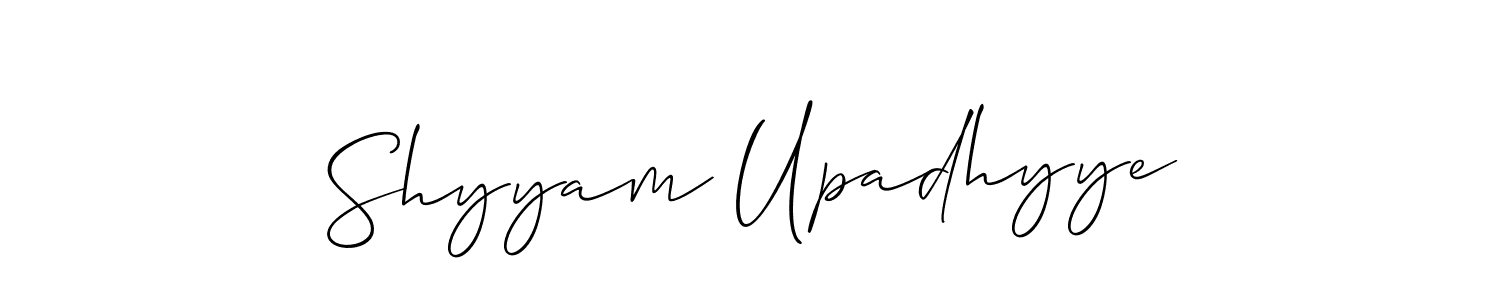 How to make Shyyam Upadhyye signature? Allison_Script is a professional autograph style. Create handwritten signature for Shyyam Upadhyye name. Shyyam Upadhyye signature style 2 images and pictures png