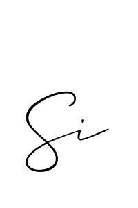 Make a beautiful signature design for name Si. Use this online signature maker to create a handwritten signature for free. Si signature style 2 images and pictures png