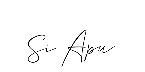 It looks lik you need a new signature style for name Si Apu. Design unique handwritten (Allison_Script) signature with our free signature maker in just a few clicks. Si Apu signature style 2 images and pictures png