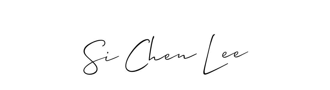 How to Draw Si Chen Lee signature style? Allison_Script is a latest design signature styles for name Si Chen Lee. Si Chen Lee signature style 2 images and pictures png