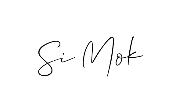 Design your own signature with our free online signature maker. With this signature software, you can create a handwritten (Allison_Script) signature for name Si Mok. Si Mok signature style 2 images and pictures png