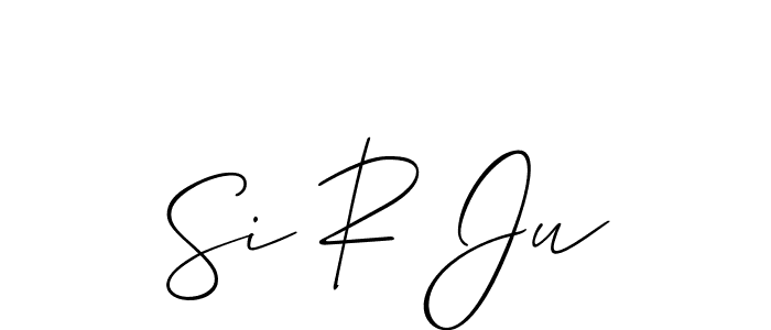 Make a beautiful signature design for name Si R Ju. With this signature (Allison_Script) style, you can create a handwritten signature for free. Si R Ju signature style 2 images and pictures png