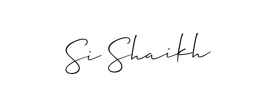 You should practise on your own different ways (Allison_Script) to write your name (Si Shaikh) in signature. don't let someone else do it for you. Si Shaikh signature style 2 images and pictures png