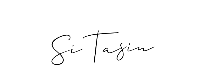 Also we have Si Tasin name is the best signature style. Create professional handwritten signature collection using Allison_Script autograph style. Si Tasin signature style 2 images and pictures png