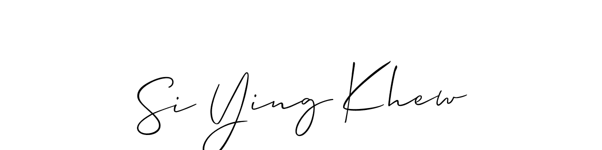 Also we have Si Ying Khew name is the best signature style. Create professional handwritten signature collection using Allison_Script autograph style. Si Ying Khew signature style 2 images and pictures png