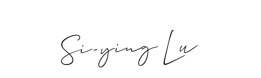 Make a short Si-ying Lu signature style. Manage your documents anywhere anytime using Allison_Script. Create and add eSignatures, submit forms, share and send files easily. Si-ying Lu signature style 2 images and pictures png